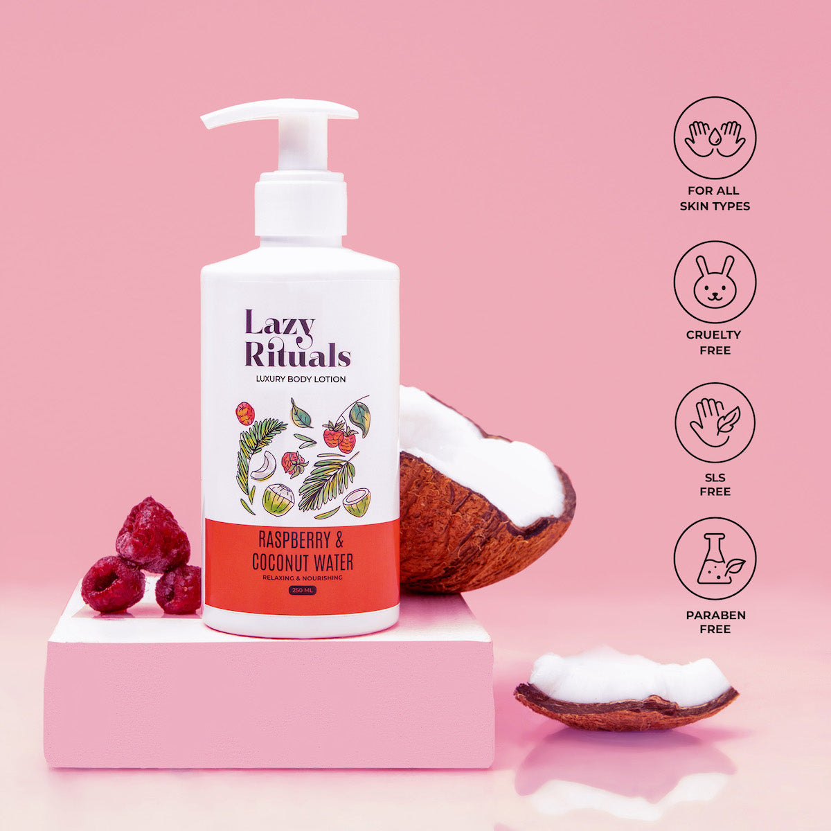 Coco Raspberry Body Care Raspberry & Coconut Water Body Lotion